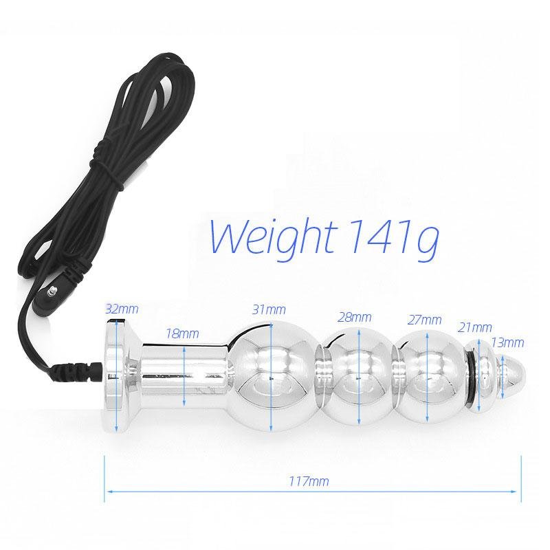 TB-E257-1 electro-conductive stainles steel anal plug