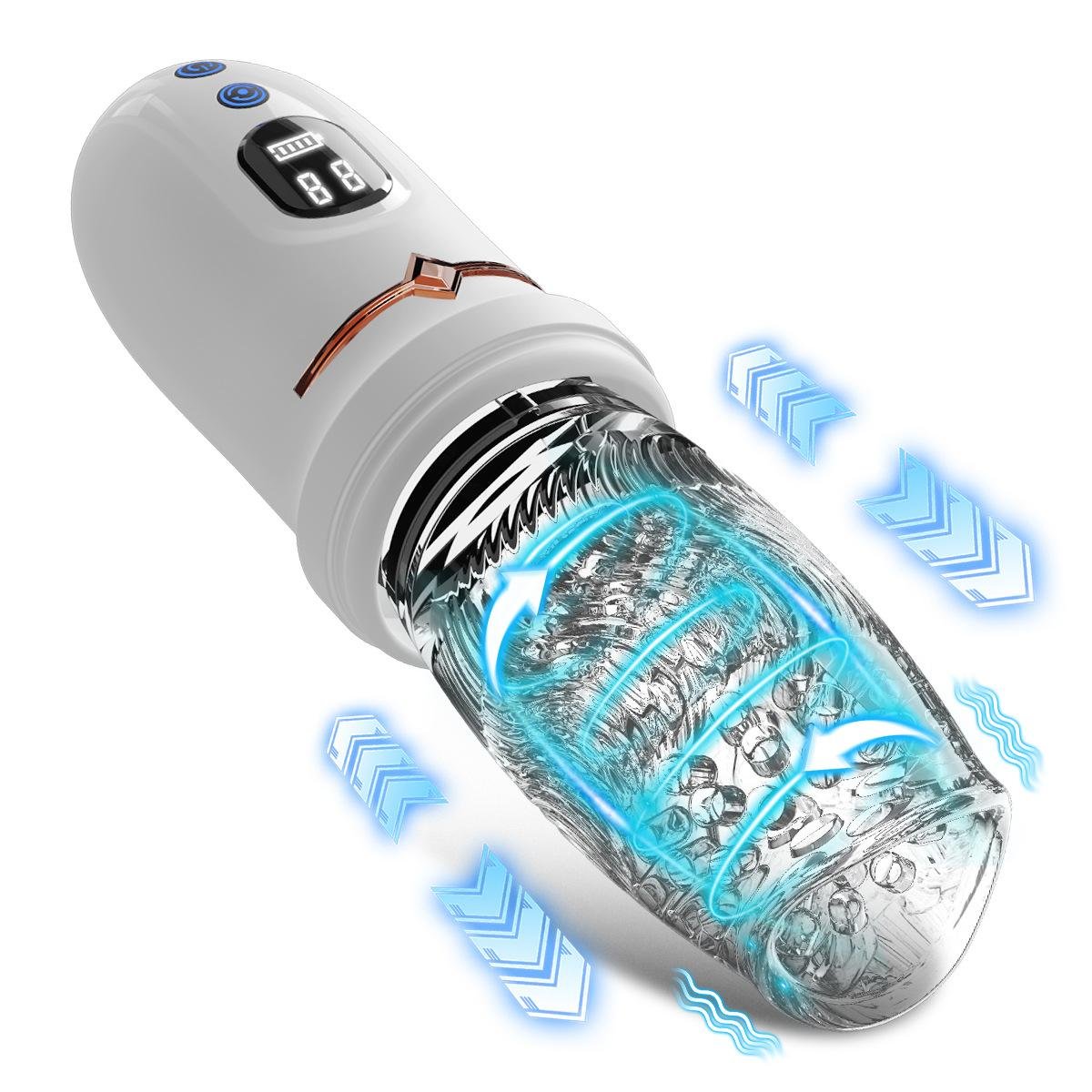 TB-3145 Vibrating Sucking and Heating Male Masturbator