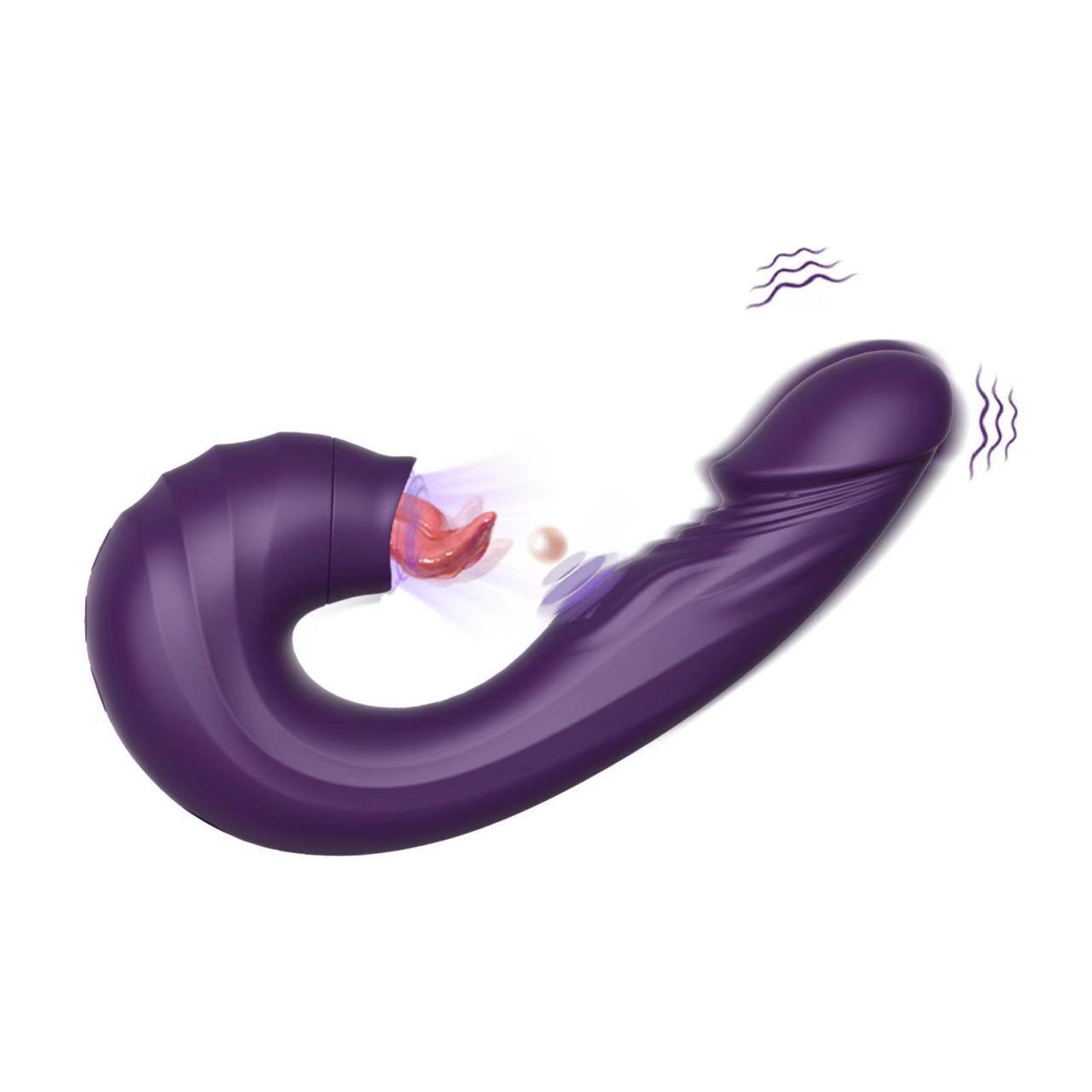 Sucking Vibrator with 10 Vibrations and 10 Suction Modes - Suction