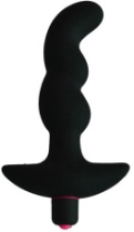 Anal plug * 100% waterproof * medical silicone * Silent, <40dB * 10 frequency vibration (AAA battery) * Color: black 165*38MM