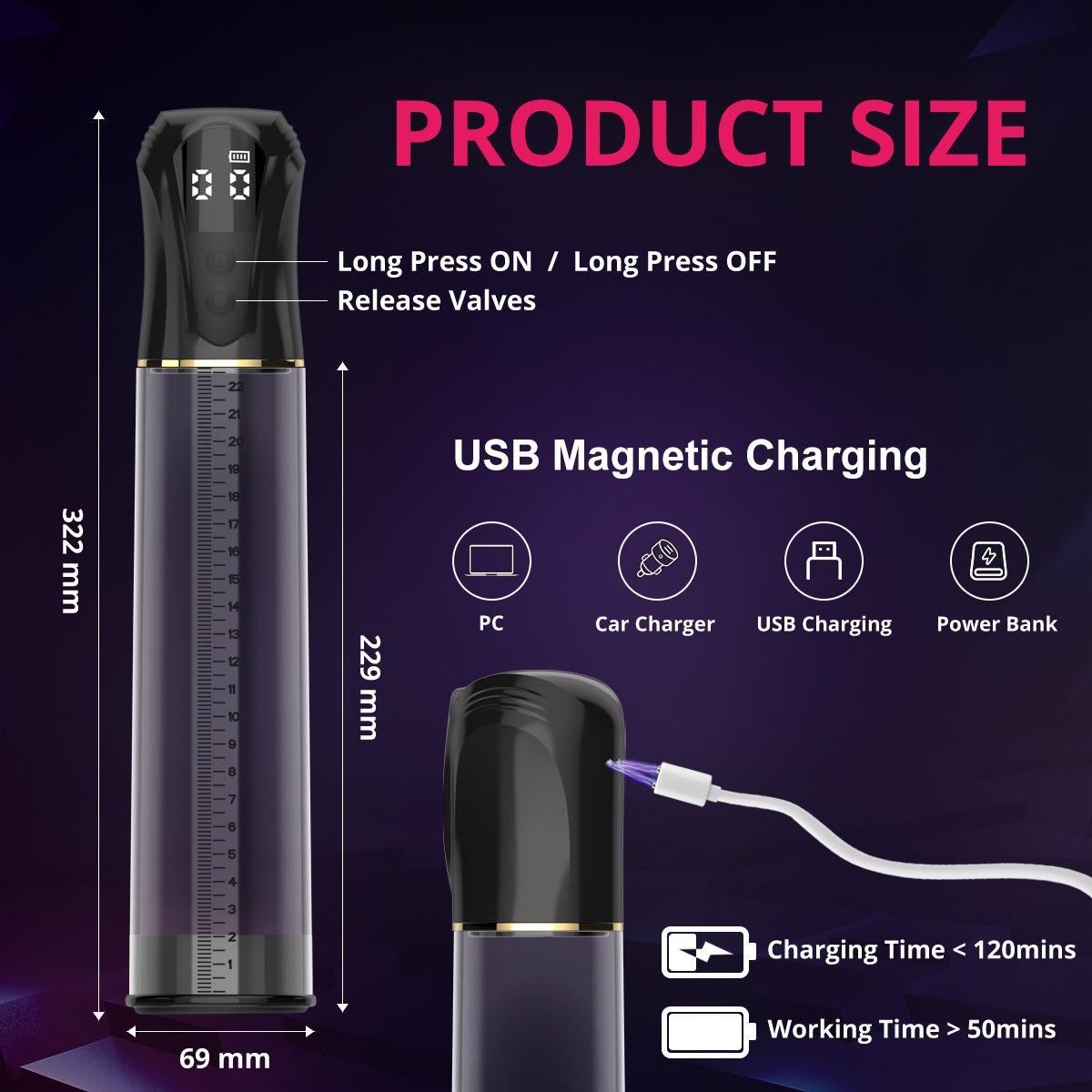 TB-4014 Penis Pump With 3 Pressure Settings