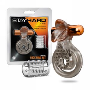 Vibrating Cock Ring Set with Sleeve