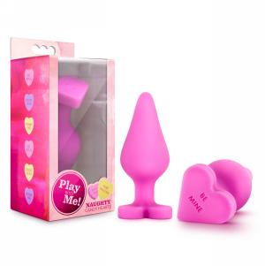Naughty Candy Heart Anal Plug - Be Mine - Pink