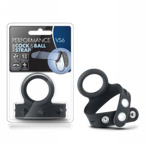 Silicone Cock & Ball Strap - Black