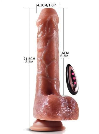 Simulation Vibrating Dildo 21.5cm Liquid Silicone - Realistic