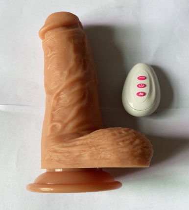 Telescopic, swinging, heating, vibration, with remote control. * silicone *3.8*22cm *369g