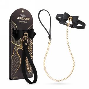 Ardor Collar & Leash - Black with Bow — 2