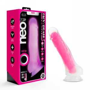 Glow in the Dark - Paradise - 7 Inch Silicone Dual Density Dildo - Neon Pink