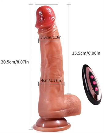 Simulation Vibrating Dildo 21cm Liquid Silicone