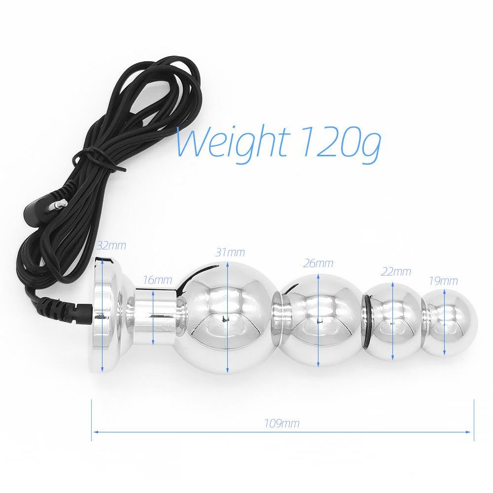 TB-E258-1 electro-conductive stainles steel anal plug