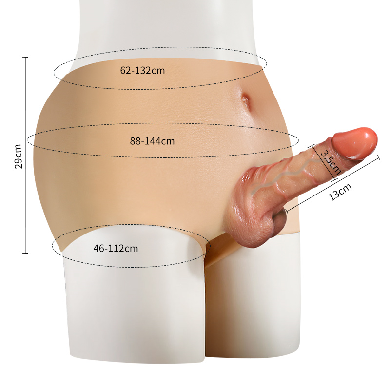 Silicone Hip Masturbator with Dildo (14x4cm)