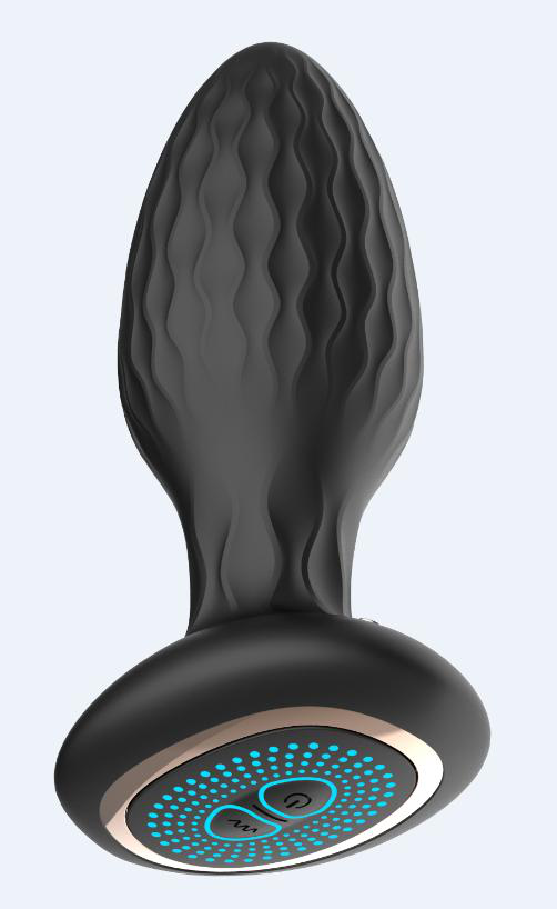 Glowing twisting anal plug