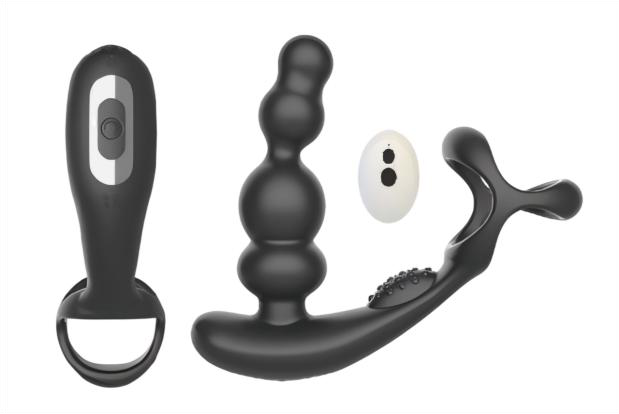 Prostate Stimulator & Cock Ring 14.9x13.2x10.7cm Silicone