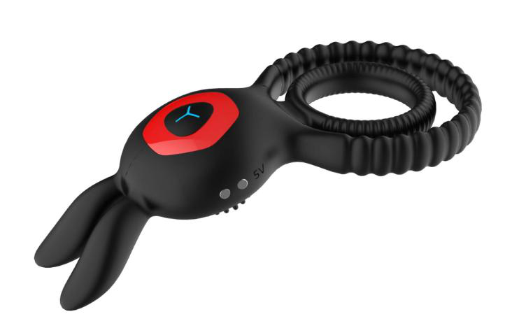 Remote- controlled rabbit vibrating ring