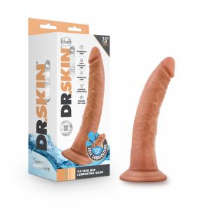 Dr. Skin Glide - 7.5 inch Self Lubricating Dildo - Mocha — 2