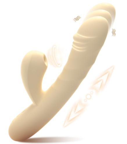 Thrusting Sucking Vibrator with Tongue Licking