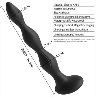 26.5cm Silicone Vibrator with Electric Shock