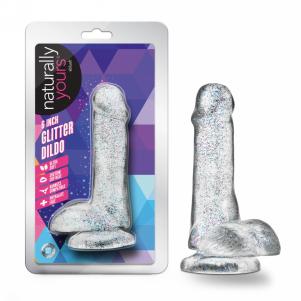 Naturally Yours 6 Inch Glitter Cock - Sparkling Clear — 2
