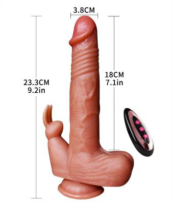 Simulation Vibrating Dildo 23.3cm Liquid Silicone - Realistic