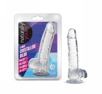 Naturally Yours 6 Inch Crystalline Dildo - Diamond