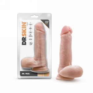 Dr. Paul - 7.25 Inch Dildo With Balls - Beige — 2
