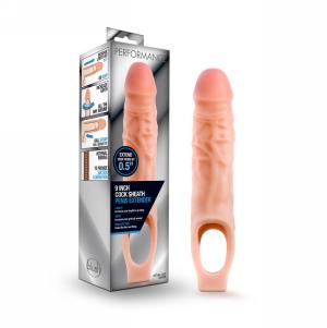 9 Inch Cock Sheath Penis Extender - Vanilla