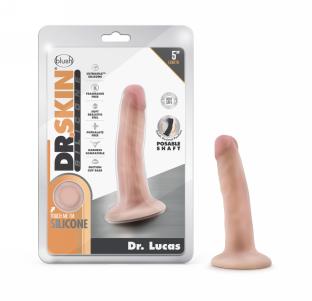Dr. Skin Silicone - Dr. Lucas - 5.5 Inch Dong with Suction Cup - Vanilla