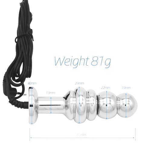 TB-E258 electro-conductive stainles steel anal plug