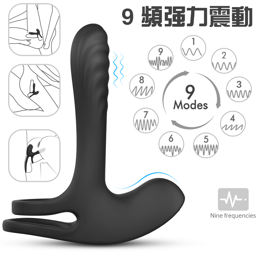Male remote-controlled vibrating sex ring