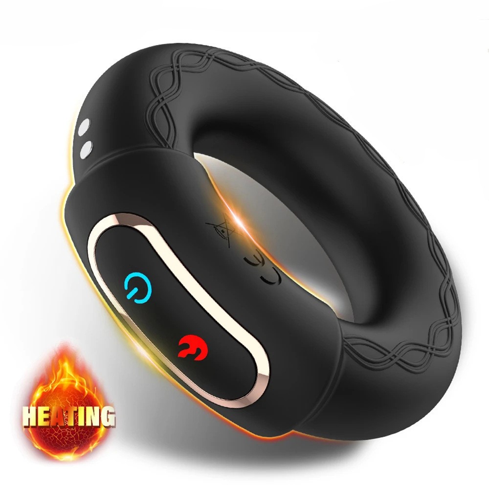Male heated vibrating ring
