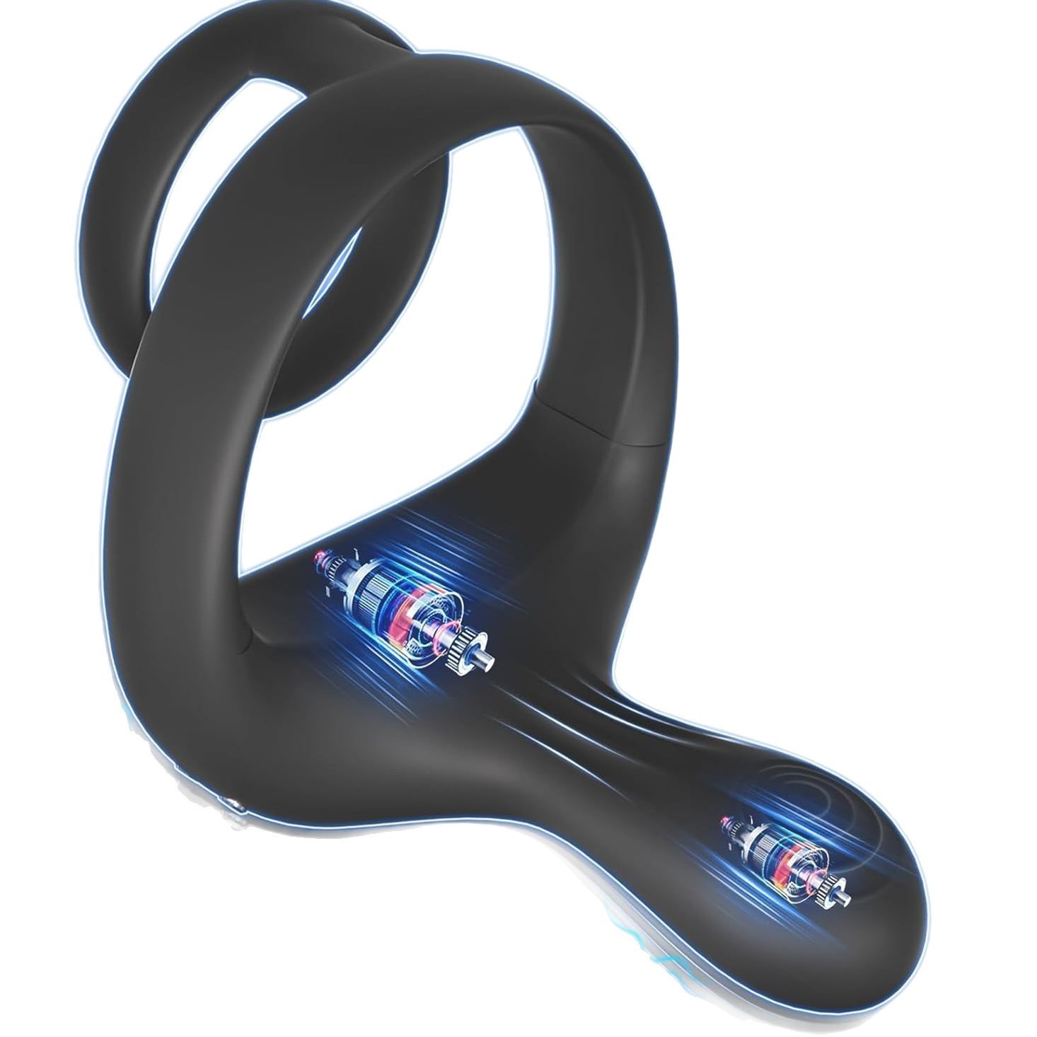 Remote-controlled vibrating lock ring for male use, vibrating massage and delay ring