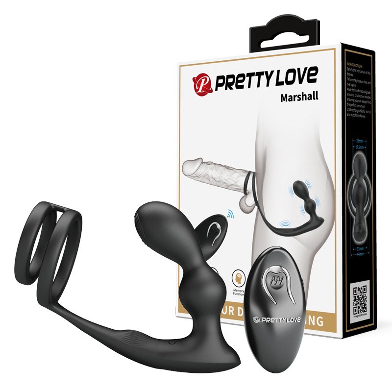 Male remote-controlled rechargeable anal vibrator