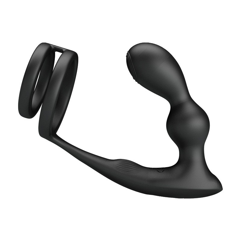 Male remote-controlled rechargeable anal vibrator