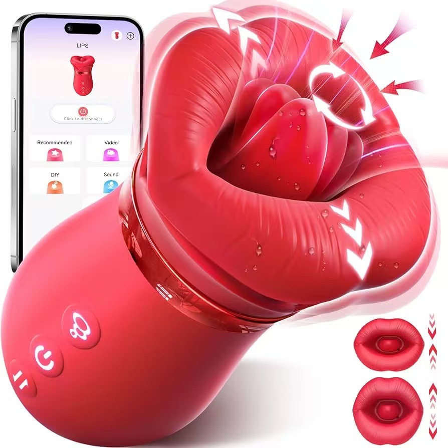 Vibrator with Licking, Sucking, and Gentle Biting Action for Women