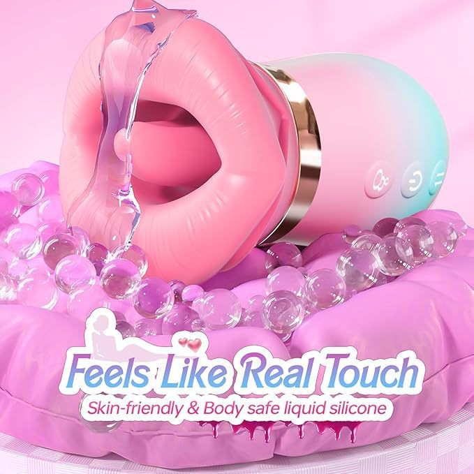 Vibrator with Licking, Sucking, and Gentle Biting Action for Women