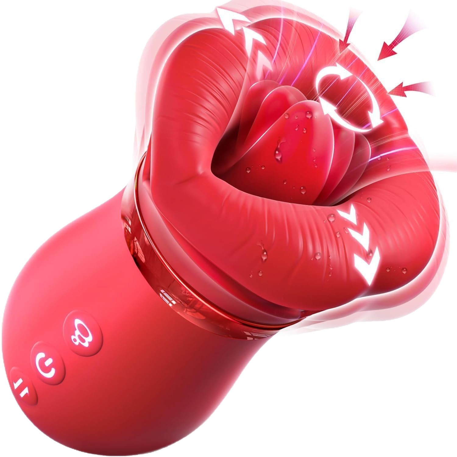 Vibrator with Licking, Sucking, and Gentle Biting Action for Women